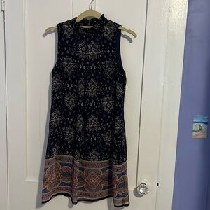 Speechless extra small boho print high neck dress xsmall